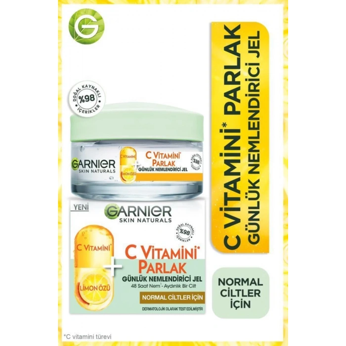 Garnier C Vitamini Parlak Günlük Nemlendirici Jel 50 ml