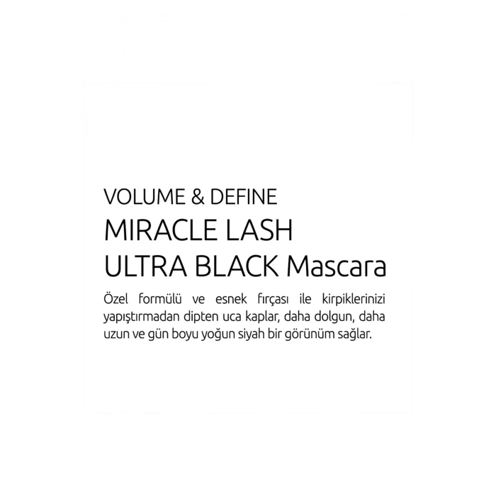 Golden Rose Hacim ve Uzunluk Veren Ekstra Siyah Maskara - Volume & Define Miracle Lash Ultra Black
