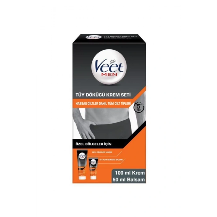 Veet Men Özel Bölgeler İçin Tüy Dökücü Krem Seti 100 & 50 ml
