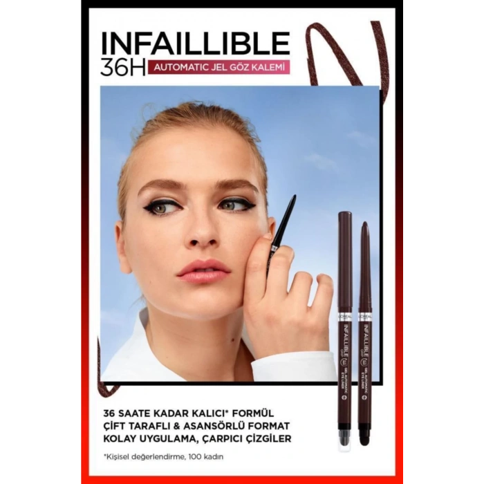 Loreal Paris Infaillible Automatic Jel Göz Kalemi - Kahverengi