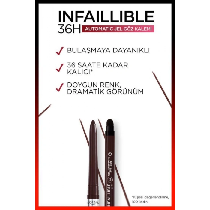 Loreal Paris Infaillible Automatic Jel Göz Kalemi - Kahverengi