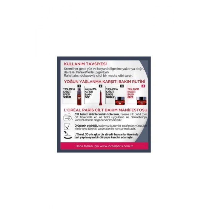 Loreal Paris Revitalift Lazer X3 Yaşlanma Karşıtı Gece Kremi 50 ml