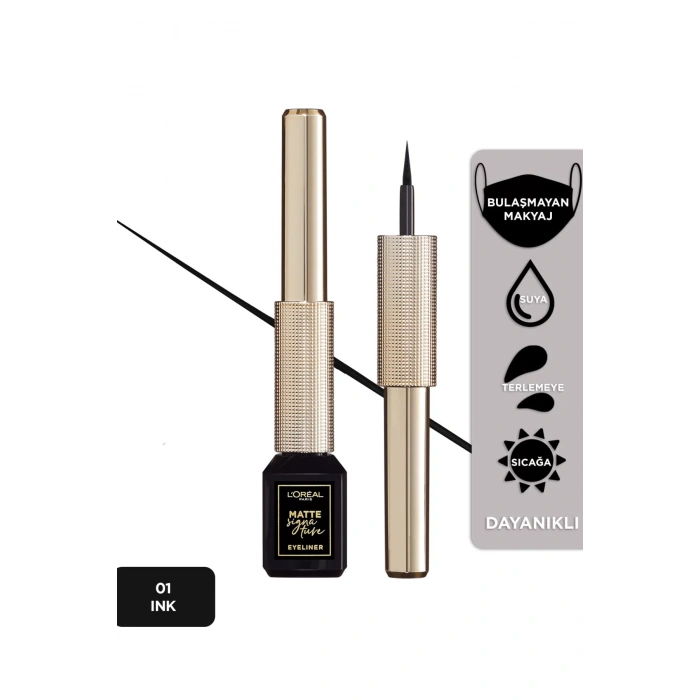 Loreal Paris Mat Eyeliner - Matte Signature Eyeliner 01 Ink