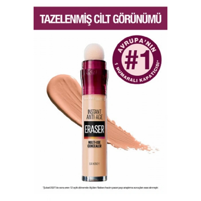 Maybelline New York Kapatıcı - Instant Age Eraser Concealer 04 Honey