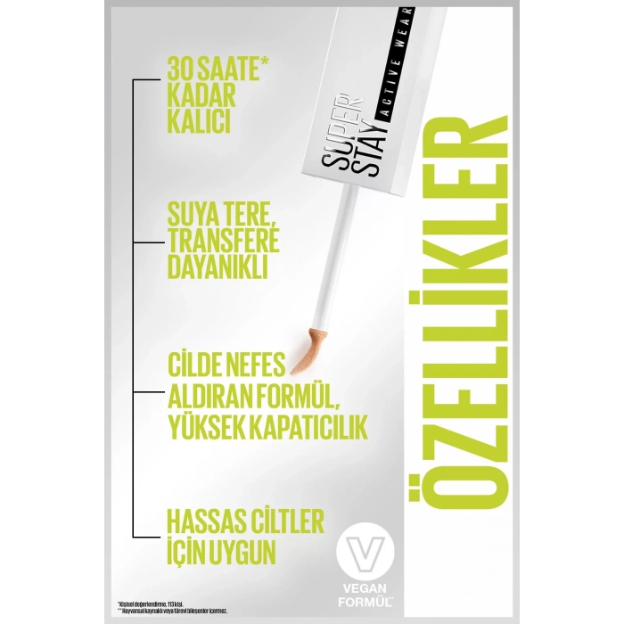 Maybelline New York Superstay Active Wear Kapatıcı 30 Honey