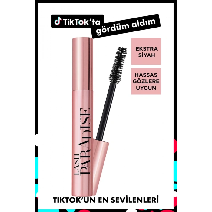 Loreal Paris Lash Paradise Intense Black Ekstra Siyah Maskara Loreal