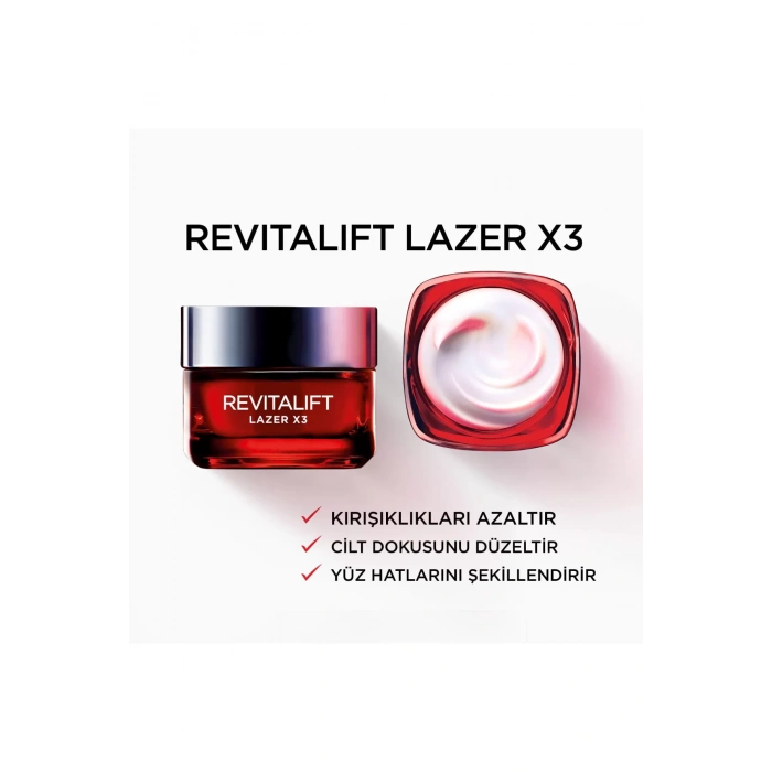 Loreal Paris Revitalift Lazer X3 Yoğun Yaşlanma Karşıtı Gündüz Bakım Kremi- Tanışma Boyu 15 ml