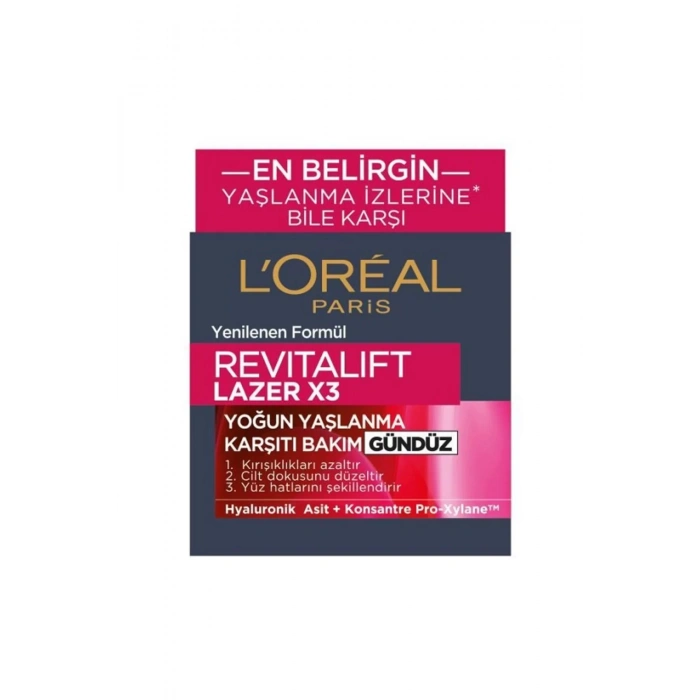 Loreal Paris Revitalift Lazer X3 Yoğun Yaşlanma Karşıtı Gündüz Bakım Kremi 2li Set