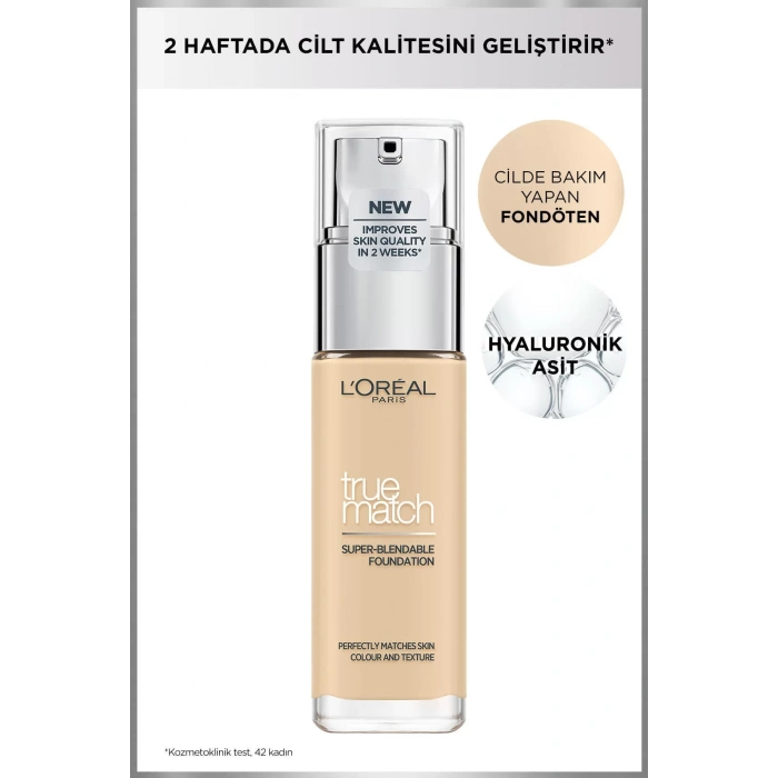 Loreal Paris True Match Bakım Yapan Fondöten 1D Golden Ivory