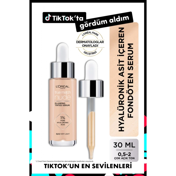 Loreal Paris True Match Nude Fondöten Serum 0.5-2 Very Light Loreal