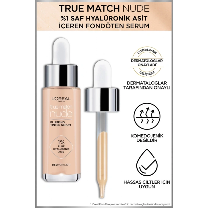 Loreal Paris True Match Nude Fondöten Serum 0.5-2 Very Light Loreal