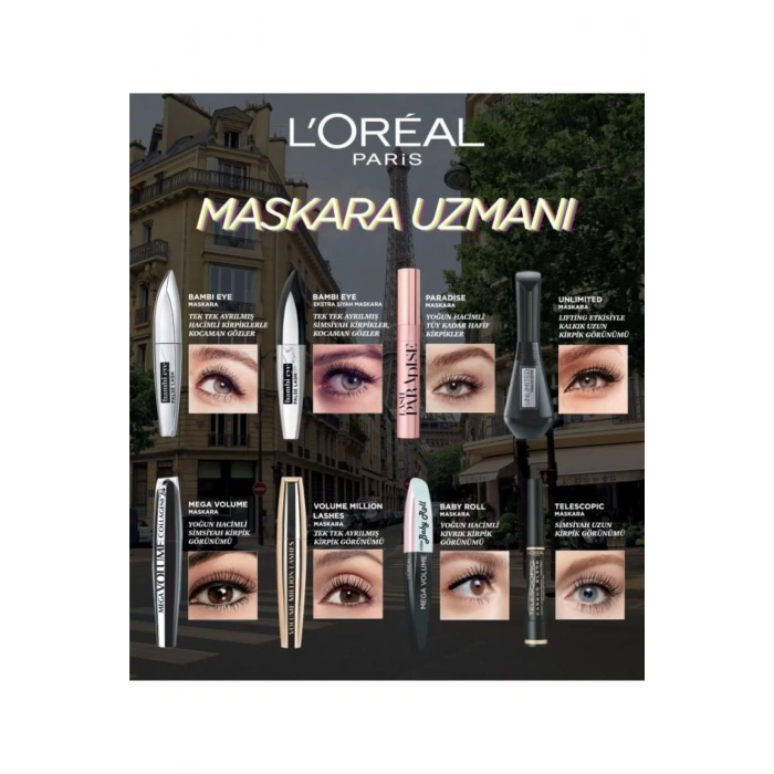 Loreal Paris Mega Volume Collagene 24H Siyah Maskara