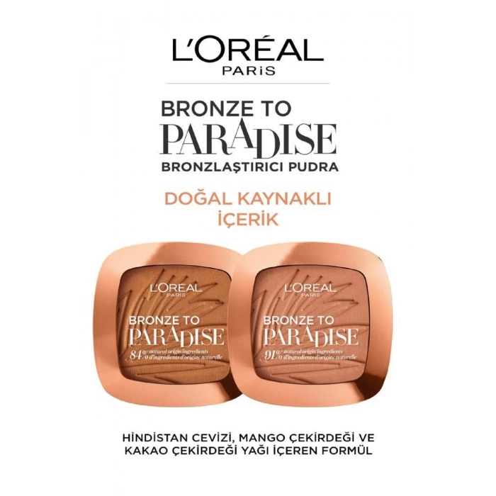 Loreal Paris Bronze to Paradise Mat Bronzlaştırıcı Pudra 02 Baby One More Tan Loreal