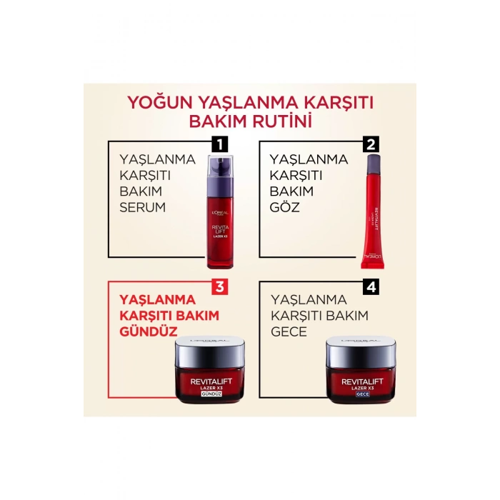Loreal Paris Revitalift Lazer Yaşlanma Karşıtı Gündüz Kremi 50 ml