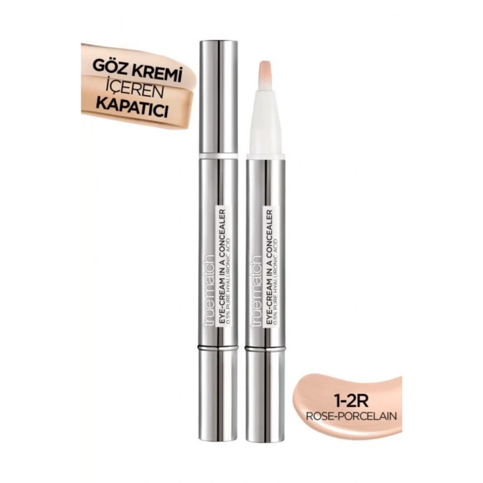 Loreal Paris True Match Göz Kremi İçeren Kapatıcı 2si 1 Arada 1-2R Rose Porcelain