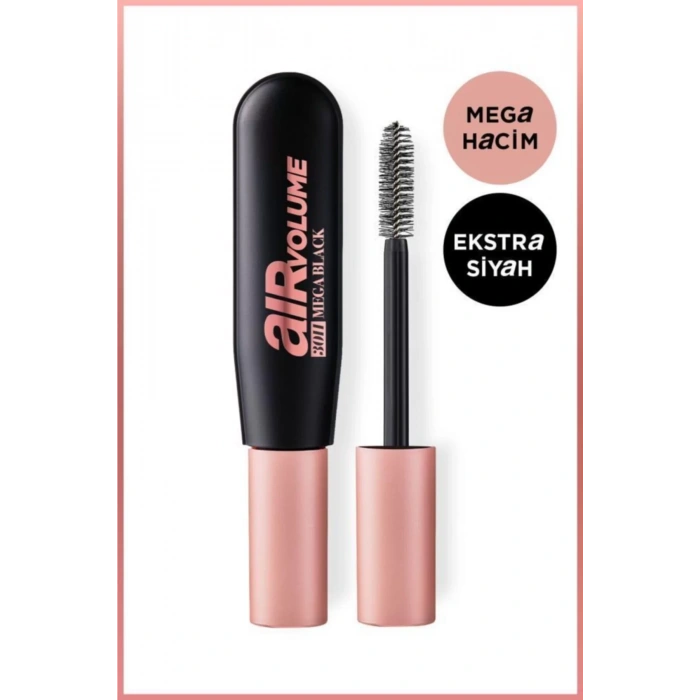 Loreal Paris Air Mega Volume Maskara - 30 Saate Kadar Kalıcı - Ekstra Siyah