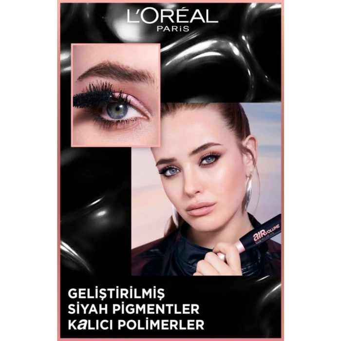 Loreal Paris Air Mega Volume Maskara - 30 Saate Kadar Kalıcı - Ekstra Siyah