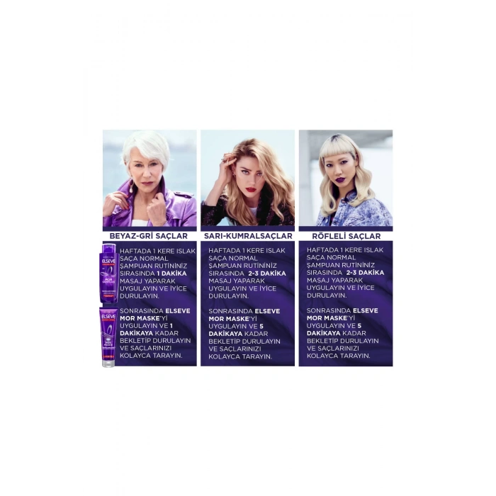 ELSEVE Turunculaşma Karşıtı Mor Şampuan 200 ml