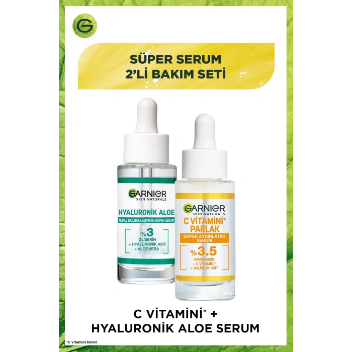 Garnier Süper Serum 2li Bakım Seti C Vitamini + Hyaluronik Aloe