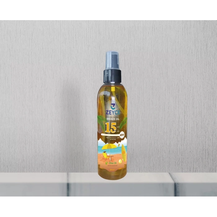 Zeyce Zeytinyağlı Koruyucu Ve Bronzlaştırıcı Güneş Yağı 200 ml, spf 15