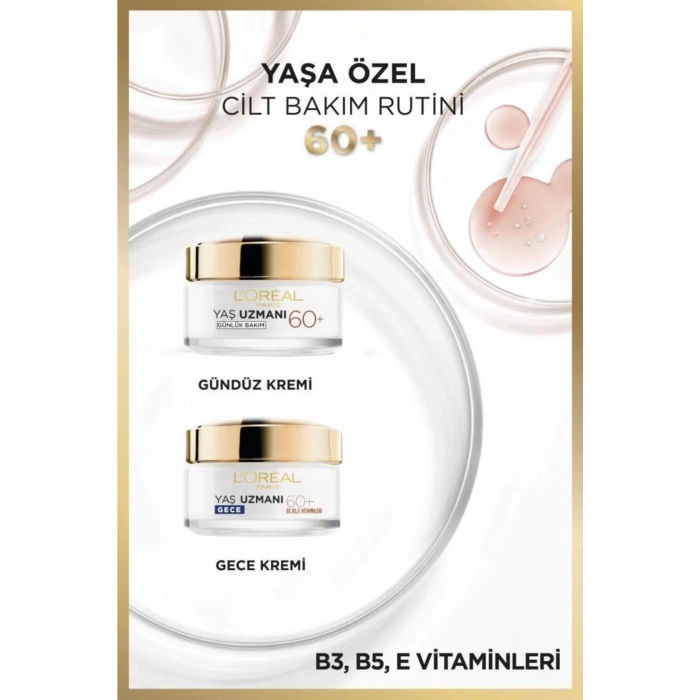 Loreal Paris Yaş Uzmanı 60 + Kırışıklık Karşıtı Besleyici Gündüz & Gece Kremi Seti