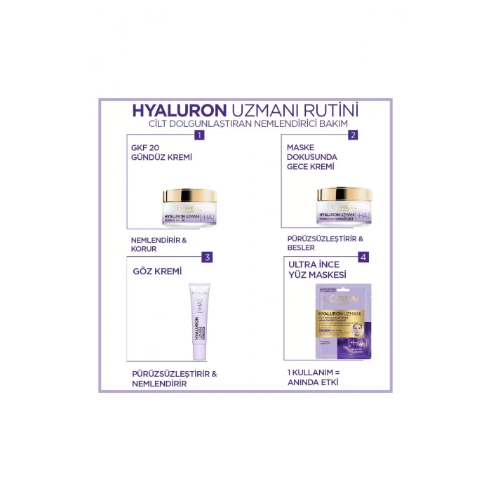 Loreal Paris Hyaluron Uzmanı Cilt Dolgunlaştıran Nemlendirici Gündüz Kremi - Hyaluronik Asit Loreal