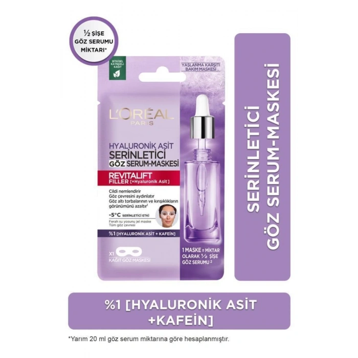Loreal Paris Revitalift Filler Serinletici Göz Serum Maskesi 4lü Set Loreal