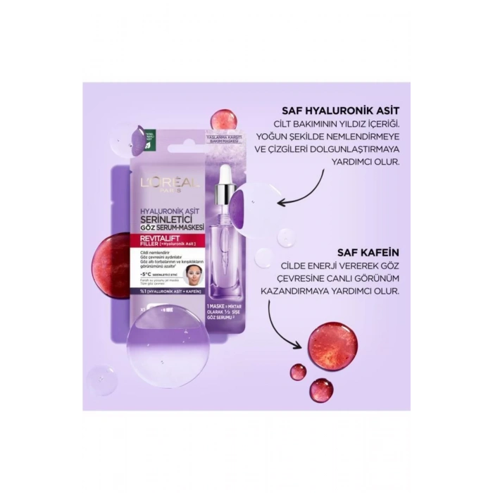 Loreal Paris Revitalift Filler Serinletici Göz Serum Maskesi 3lü Set