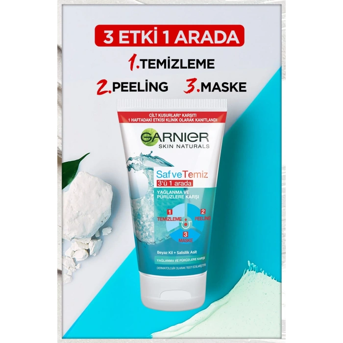 Garnier Saf & Temiz Yağlanma Ve Pürüzlere Karşı 3ü 1 Arada 150 ml