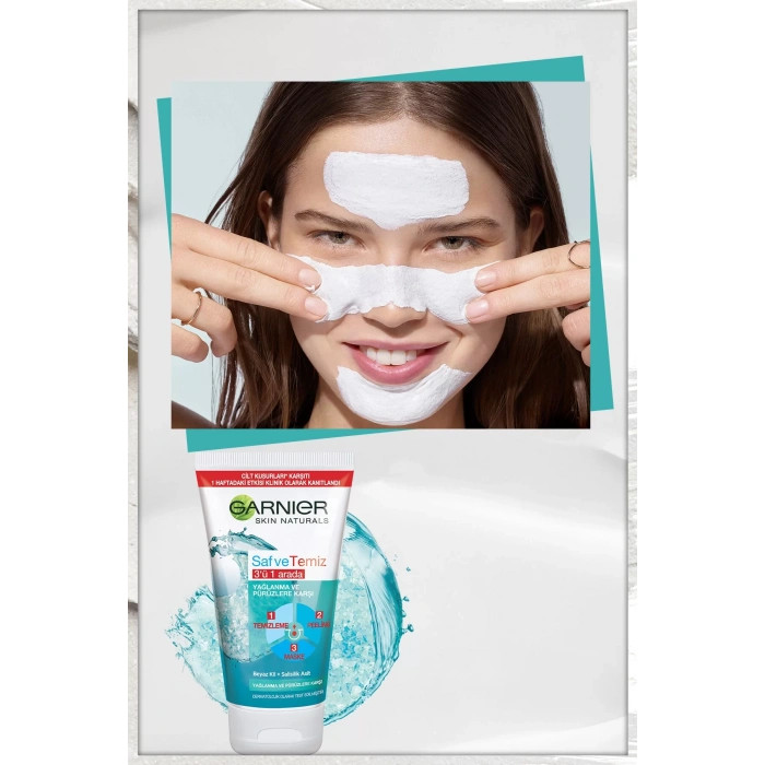 Garnier Saf & Temiz Yağlanma Ve Pürüzlere Karşı 3ü 1 Arada 150 ml