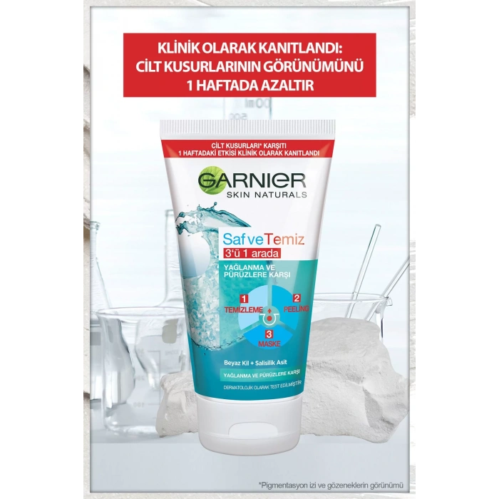 Garnier Saf & Temiz Yağlanma Ve Pürüzlere Karşı 3ü 1 Arada 150 ml
