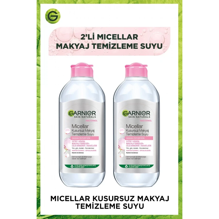 Garnier 2li Micellar Kusursuz Makyaj Temizleme Suyu 400 ml