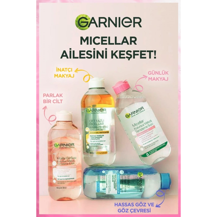 Garnier 2li Micellar Kusursuz Makyaj Temizleme Suyu 400 ml
