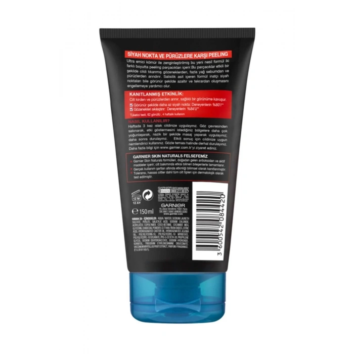 Garnier Saf & Temiz Siyah Nokta Karşıtı Kömürlü Peeling 150 ml