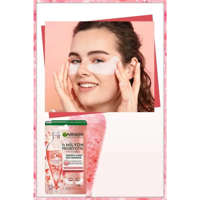 Garnier 1/2 Milyon Probiyotik Türevi İçeren Onarıcı Kağıt Göz Maskesi 3lü Set