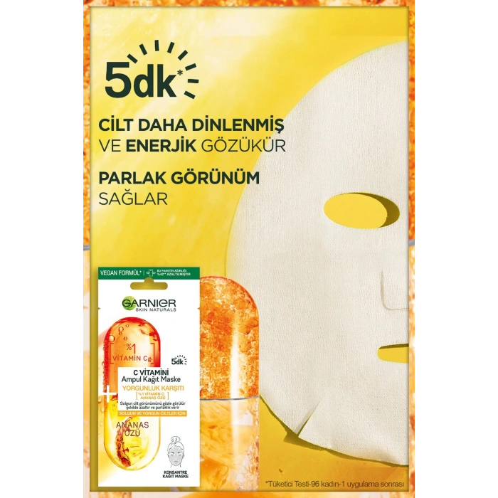 Garnier C Vitamini Ampul Kağıt Maske 3lü Set