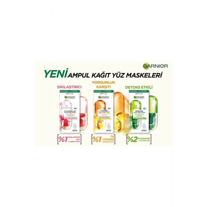 Garnier Niasinamid Detoks Etkili Ampul Kağıt Maske