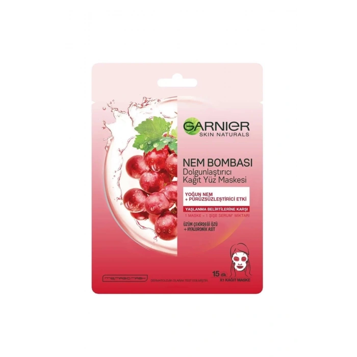 Garnier Sıvı Naturals Nem Bombası Kağıt Maske Dolgunlaştırıcı