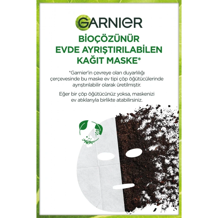 Garnier Süt Bombası Besleyici Kağıt Yüz Maskesi Hindistan Cevizi