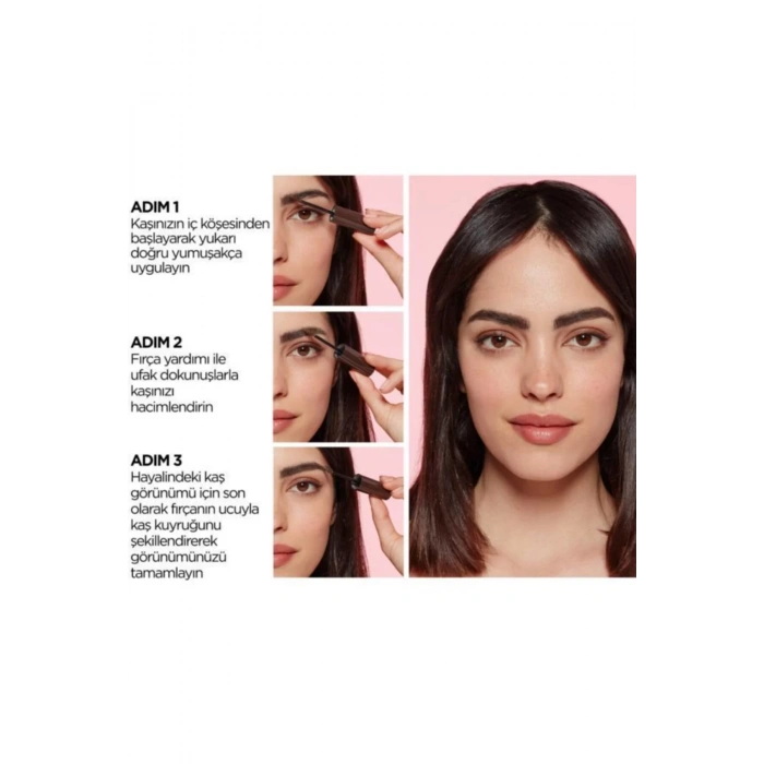 Loreal Paris Brow Artist Plump & Set Dolgun Görünüm Veren Kaş Sabitleyici Maskara - 109 Ebony Loreal