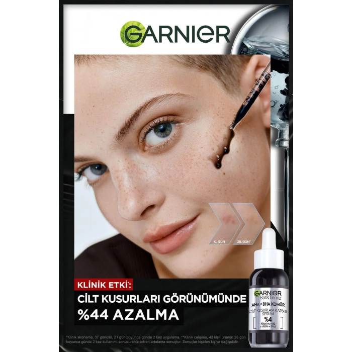 Garnier 2li Serum Seti - Aha+Bha Cilt Kusurları Karşıtı Serum & C Vitamini Parlak Süper Aydınlatıcı Serum