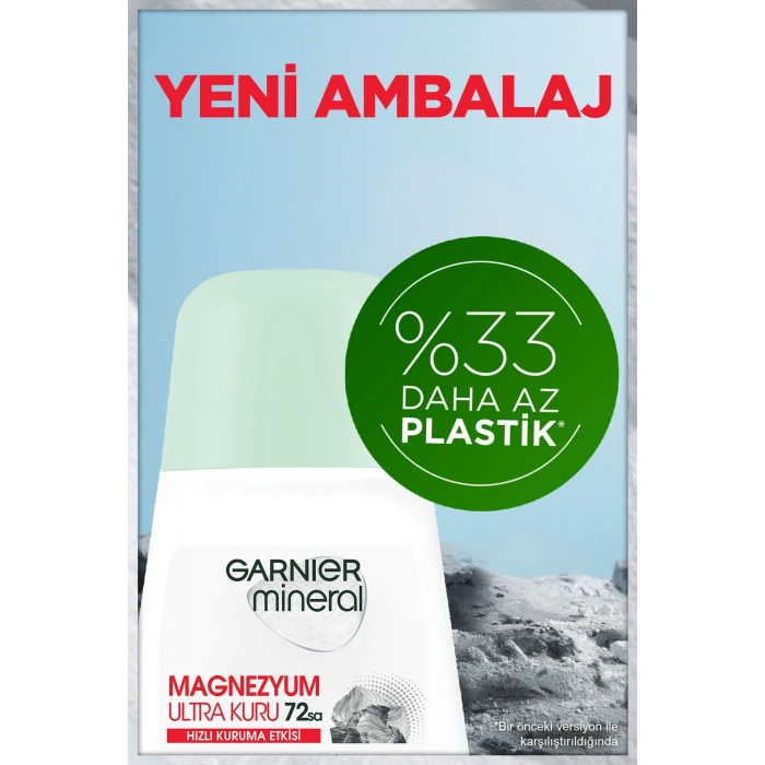3lü Garnier Mineral Magnezyum Ultra Kuru Roll-On Kadın Deodorant Seti