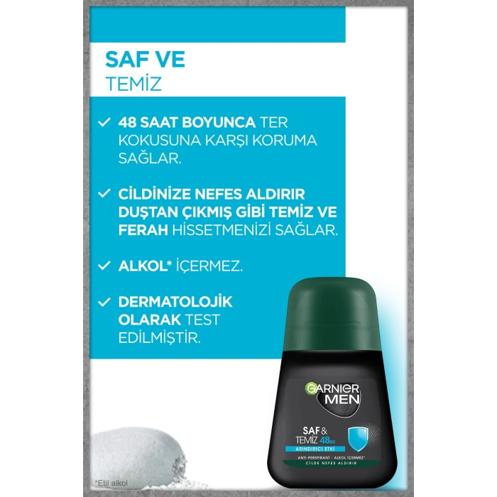 Garnier 3lü Men Saf ve Temiz Roll-On Seti