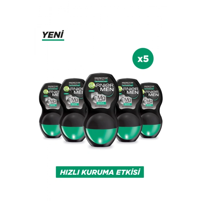 Garnier 5li Men Magnezyum Ultra Kuru Roll-on Erkek