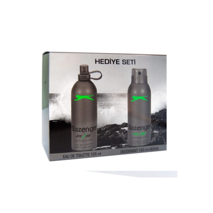 Slazenger Active Sport Yeşil Edt 125 ml Deo Sprey 150 ml Erkek Parfüm Seti