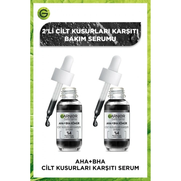 Garnier Aha Bha Cilt Kusurları Karşıtı Serum %4 [niasinamid Peeling Etkili Aha Bha] 30 ml 2li Set