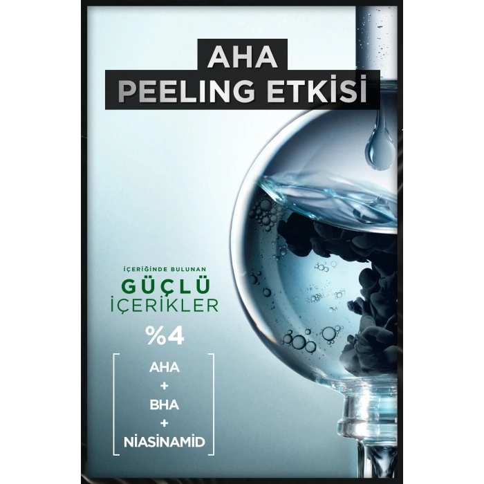 Garnier AHA+BHA Cilt Kusurları Karşıtı Siyah Serum 30 ml + Kömürlü 3ü 1 Arada Seyahat Boy 50 ml
