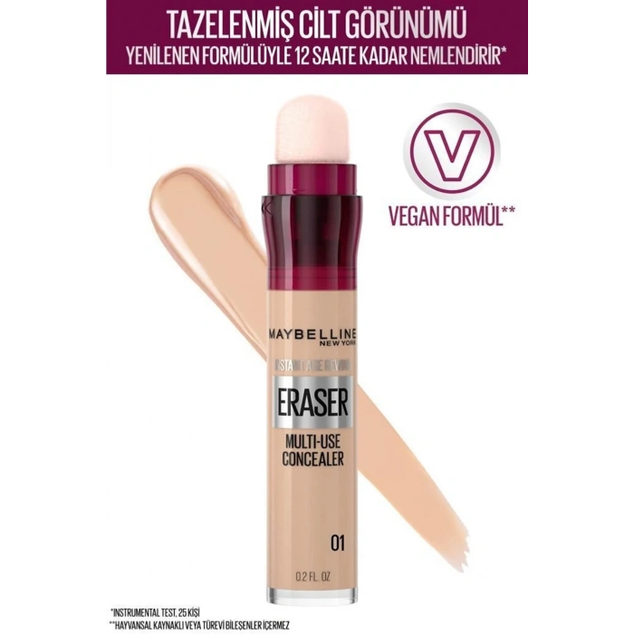 Garnier Aha Bha Cilt Kusurları Karşıtı Siyah Serum + Maybelline New York Instant Age Eraser 01 Light