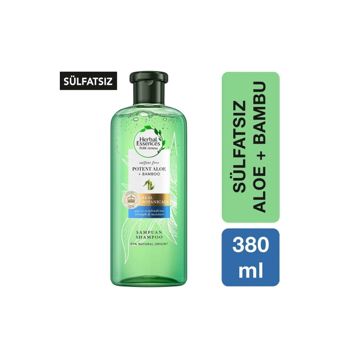 Herbal Essences Aloe Gücü Bambu Sülfatsız Şampuan 380 ml