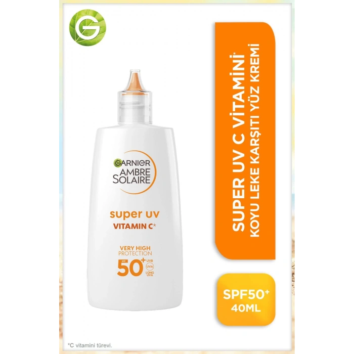 Garnier Ambre Solaire Super UV C Vitamini Koyu Leke Karşıtı Fluid Krem SPF50+ 40 ml
